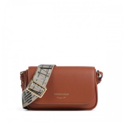 Emporio Armani Lilly Crossbody bag fine grain cow leather brown