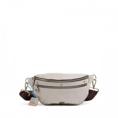 Gabs Nashville Adriana Fanny pack grained calfskin beige