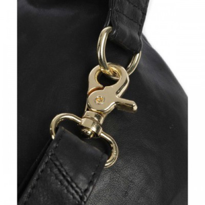 Depeche Golden Chic Fanny pack softly grained calfskin black
