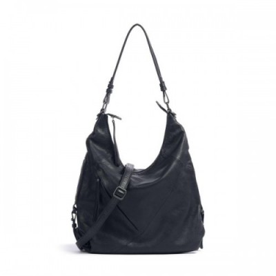 Aunts & Uncles Guerilla Gardeners Chloe Hobo bag goatskin leather navy