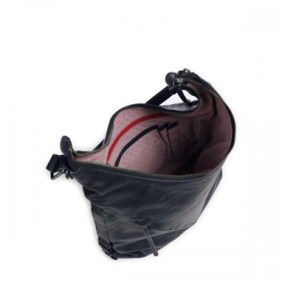 Aunts & Uncles Guerilla Gardeners Chloe Hobo bag goatskin leather navy