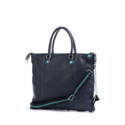 Gabs G3 Plus M Backpack bag grained calfskin dark blue