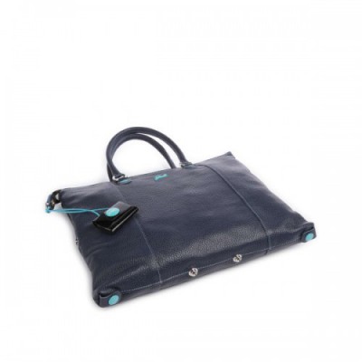Gabs G3 Plus M Backpack bag grained calfskin dark blue