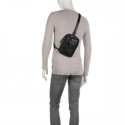 Spikes & Sparrow Apache Sling bag fine grain leather black