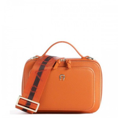 Aigner Zita Handbag grained cow leather orange