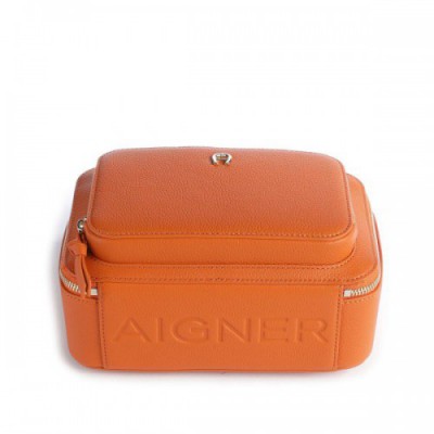 Aigner Zita Handbag grained cow leather orange