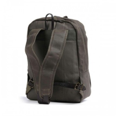 Filson Oil Finish Tin Cloth Journeyman Backpack 15″ cotton greygreen