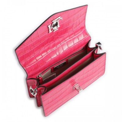Lauren Ralph Lauren Tayler 19 Crossbody bag embossed leather pink