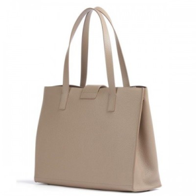 Furla 1927 L Tote bag grained leather taupe