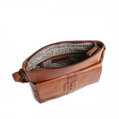 Spikes & Sparrow Bronco Crossbody bag fine grain leather brown