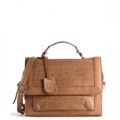 Burkely Icon Ivy Crossbody bag embossed leather cognac