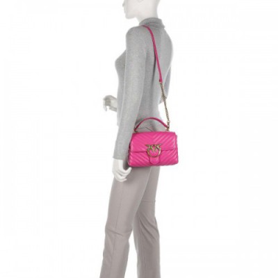 Pinko Love Lady Puff Mini Handbag sheepskin leather pink