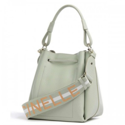 Coccinelle Eclyps Bucket bag grained leather mint green
