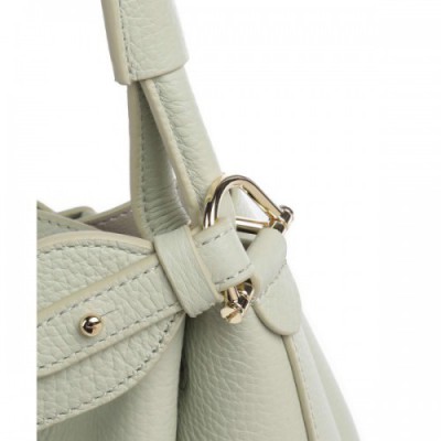 Coccinelle Eclyps Bucket bag grained leather mint green