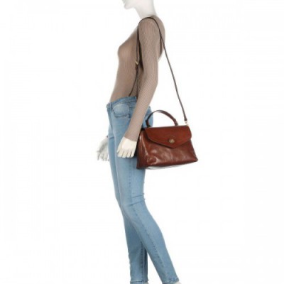 The Bridge Story Donna Shoulder bag smooth cow leather brown