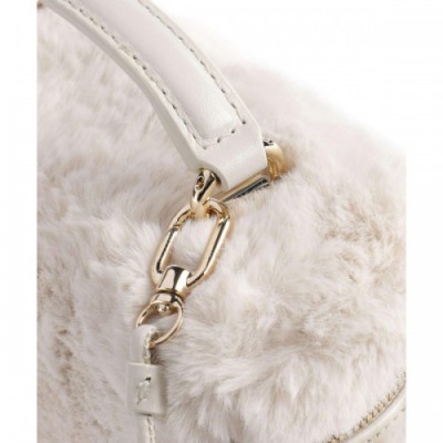 Furla Camelia Crossbody bag faux fur beige