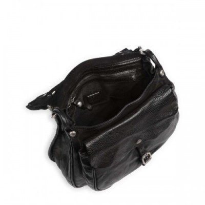Campomaggi Shoulder bag fine grain cow leather black