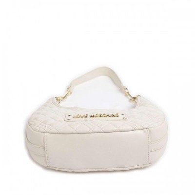 Love Moschino Quilted Hobo bag synthetic ivory