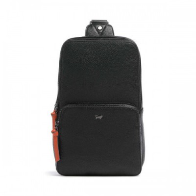 Braun Büffel Novara Sling bag 10″ grained cow leather black