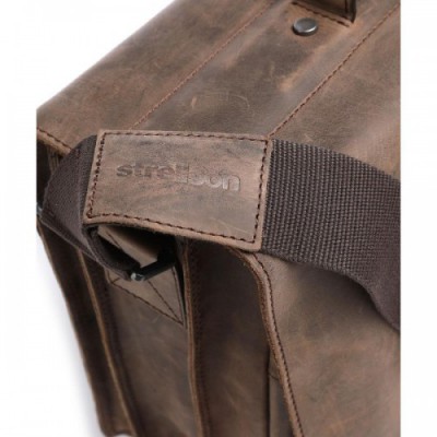 Strellson Laptop bag 15″ leather dark brown