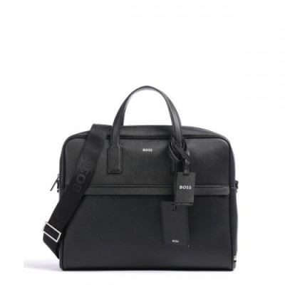BOSS Zair Briefcase 15″ bonded leather black