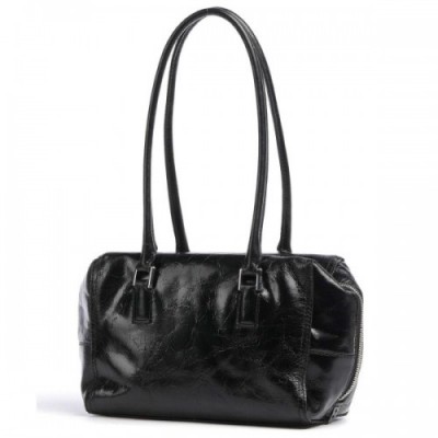 Liebeskind Kayla Lack Distressed S Shoulder bag grained leather black