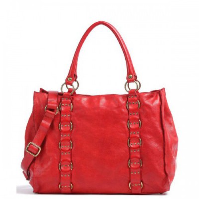 Campomaggi Tote bag grained cow leather red