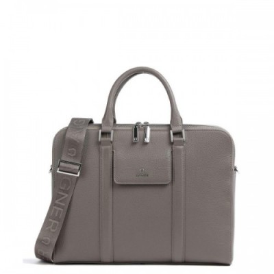 Aigner Matteo Briefcase 14″ grained cow leather taupe