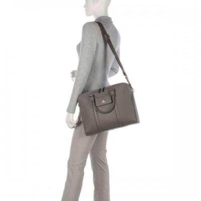 Aigner Matteo Briefcase 14″ grained cow leather taupe