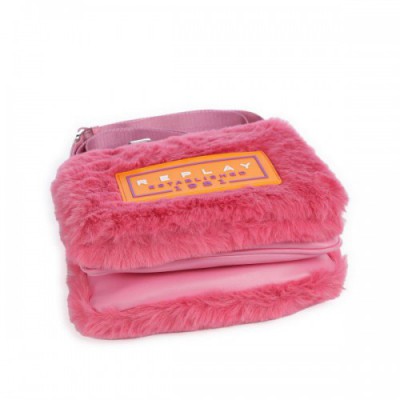 Replay Crossbody bag faux fur pink