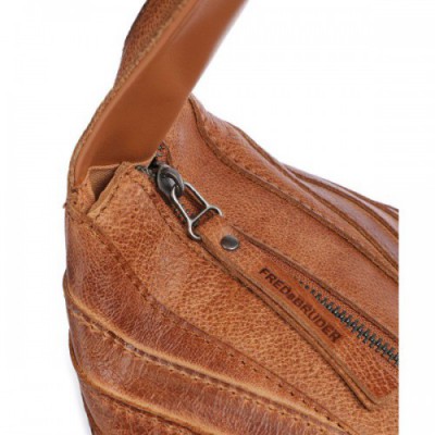 FredsBruder Ibbick Shoulder bag grained leather brown