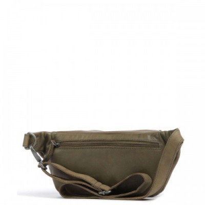 The Chesterfield Brand Washed Wax Cow Severo Fanny pack grained cow leather olive-green
