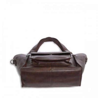 Spikes & Sparrow Mustang Tote bag fine grain leather dark brown
