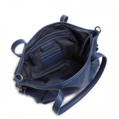 FredsBruder Leia Shoulder bag grained leather dark blue