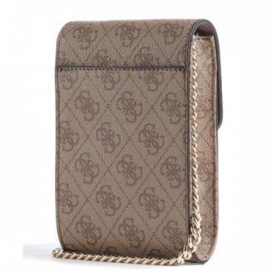 Guess Noelle Phone bag synthetic light brown