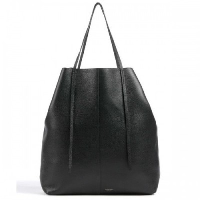 by Malene Birger Tote bag grained cow leather black