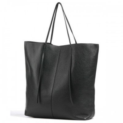by Malene Birger Tote bag grained cow leather black