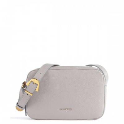 Coccinelle Gleen Crossbody bag grained cow leather light grey