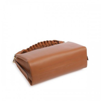 Coccinelle Boheme Grana Double Shoulder bag grained leather brown