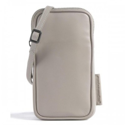 Aunts & Uncles Jamie's Orchard Prune Phone bag grained cow leather grey