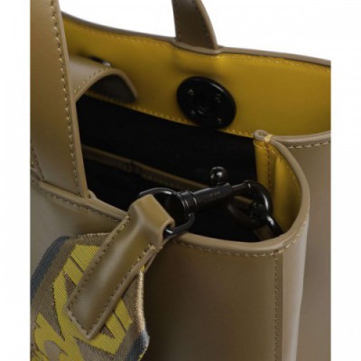Liebeskind Paper Bag Carter M Handbag fine grain leather olive-green