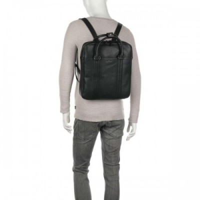 Castelijn & Beerens Linee Harry Laptop backpack 15″ grained cow leather black