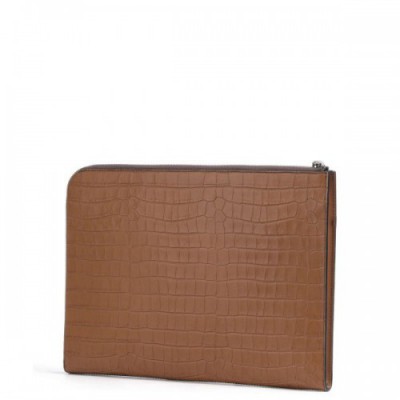 Michael Kors Laptop case 15″ embossed cow leather brown