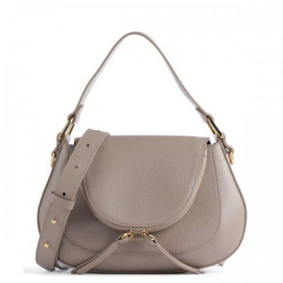 Coccinelle Sole Crossbody bag grained cow leather taupe