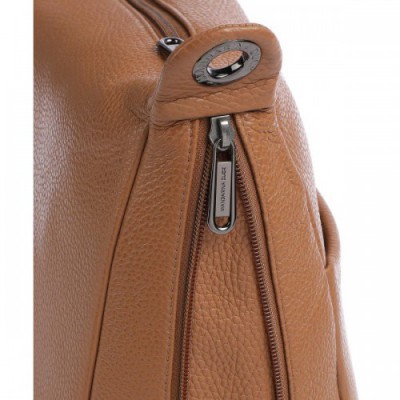 Mandarina Duck Mellow Leather Crossbody bag grained calfskin tan
