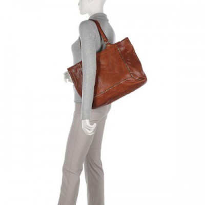 Campomaggi Tote bag grained cow leather brown
