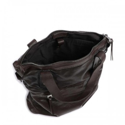 Royal RepubliQ Combat Tote bag 13″ grained leather dark brown