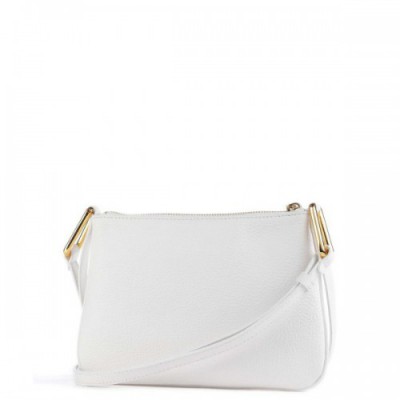 Coccinelle Magie Crossbody bag grained leather white