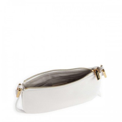 Coccinelle Magie Crossbody bag grained leather white