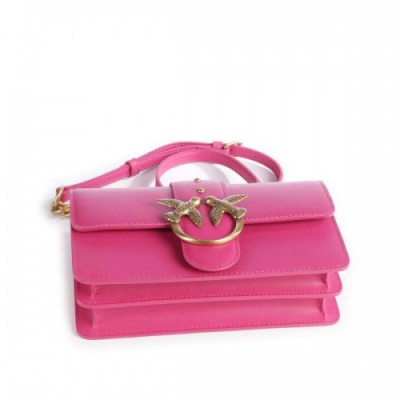 Pinko Love One Mini Crossbody bag softly grained calfskin pink